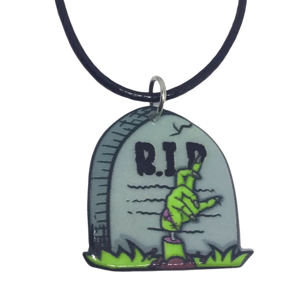 Zombie Grave Rising Necklace goth gothic horror